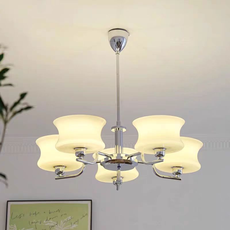 Interior Design Years Of Study - Belue الثريا الفرنسية حليبي الزجاج الأبيض