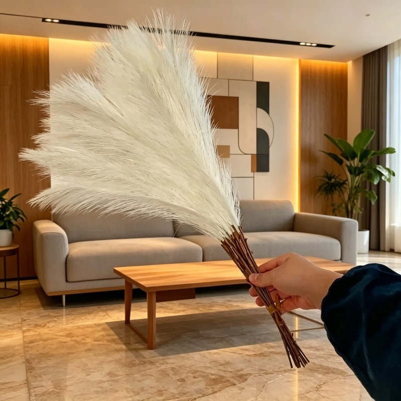 Dried Pampas Bundle - حزمة عشب البامباس الاصطناعي الناعم، عشب