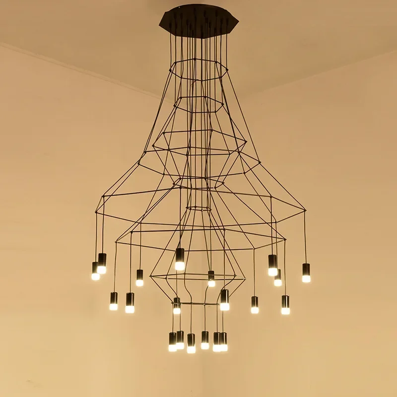 Interior Design Years Of Study - ثريا LED عصرية إبداعية للدرج، مصباح