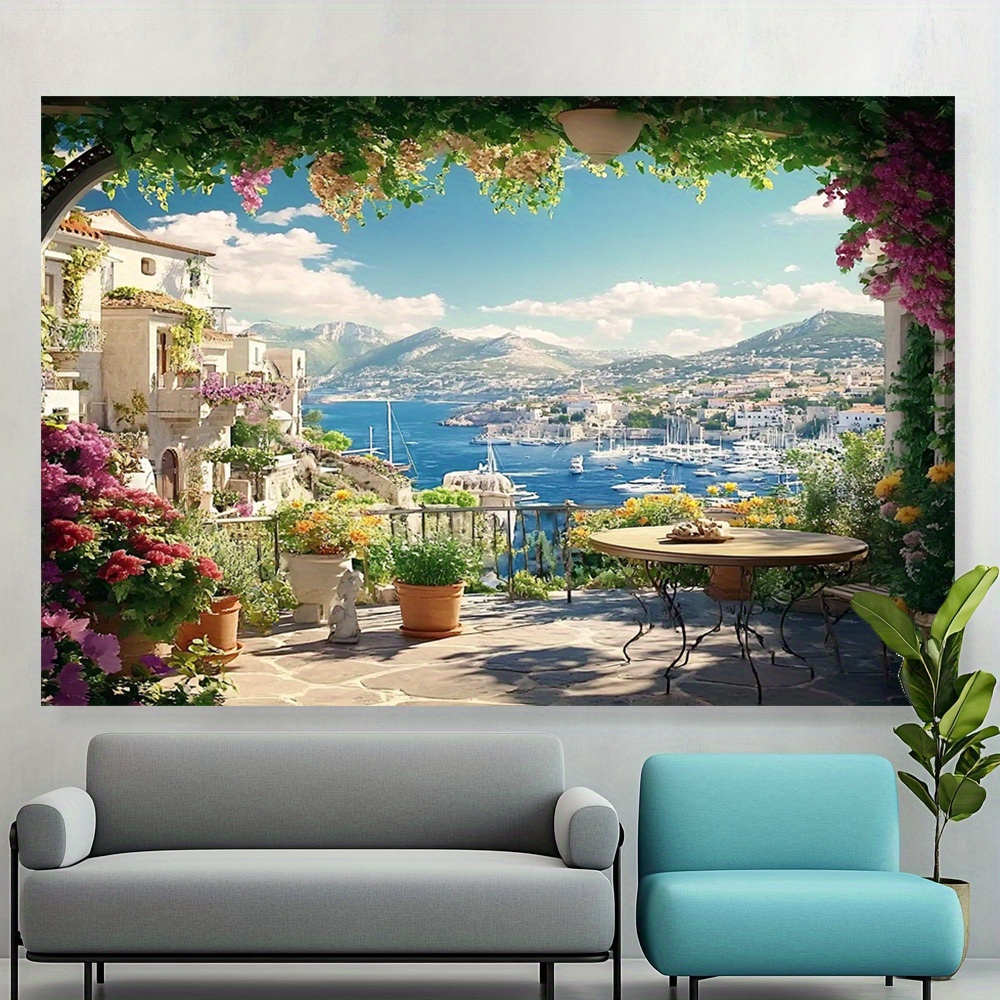 Interior Design Years Of School - عمل ثنائي الأبعاد يصور حديقة خليجية