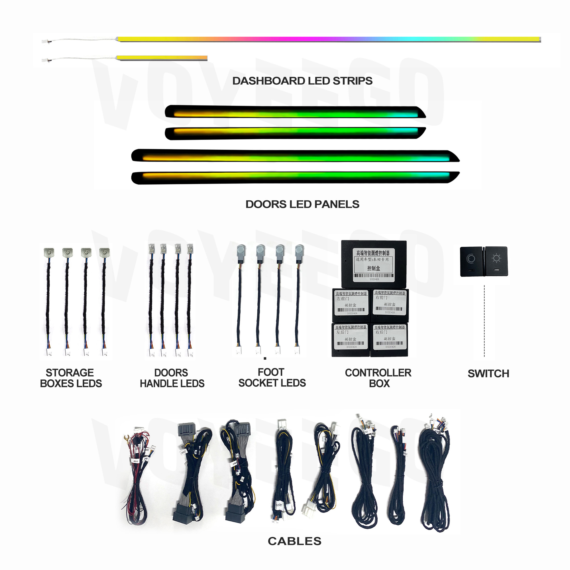 شريط إضاءة LED للسيارات مع تحك - مراجعة Interior Design Remote وسعره