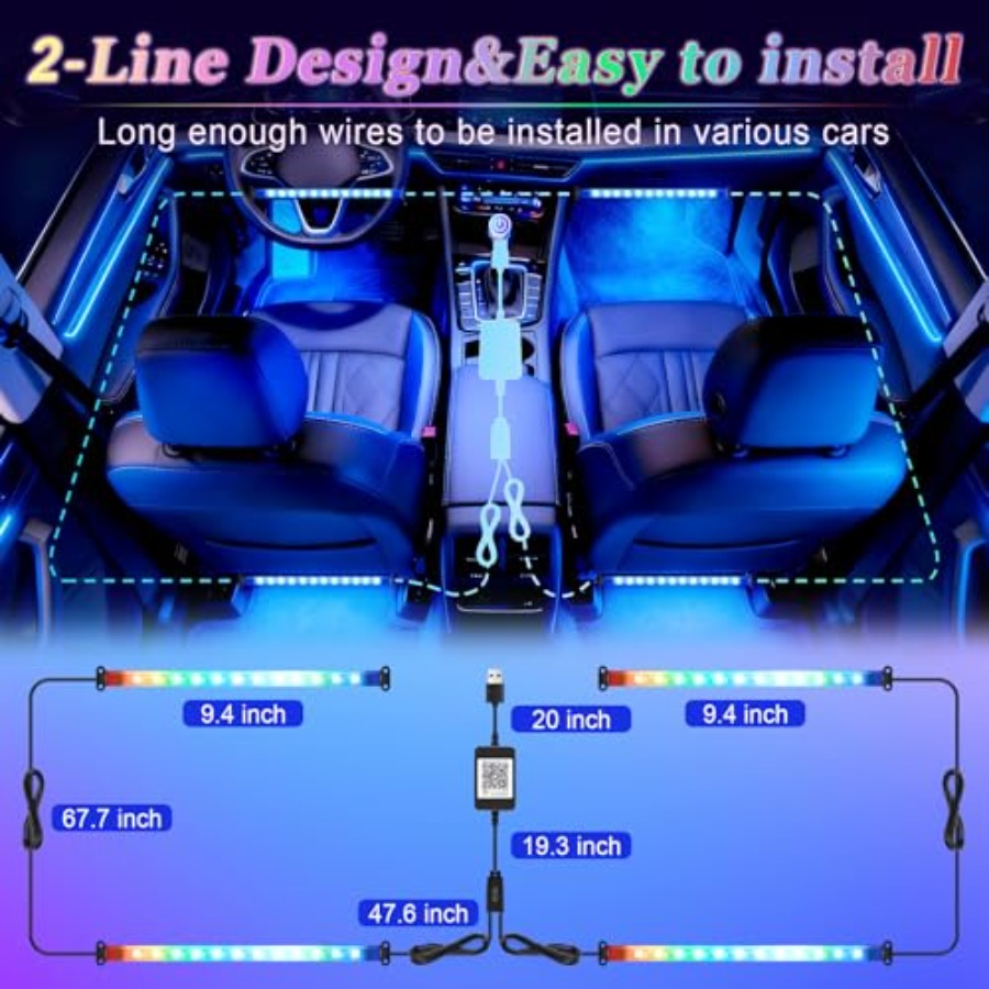 أضواء LED ذكية لداخل السيارة م - مراجعة Interior Design Remote وسعره