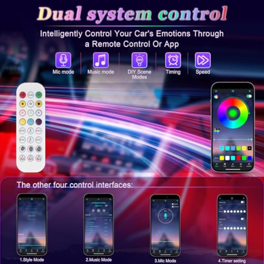 أضواء LED ذكية لداخل السيارة م - مراجعة Interior Design Remote وسعره