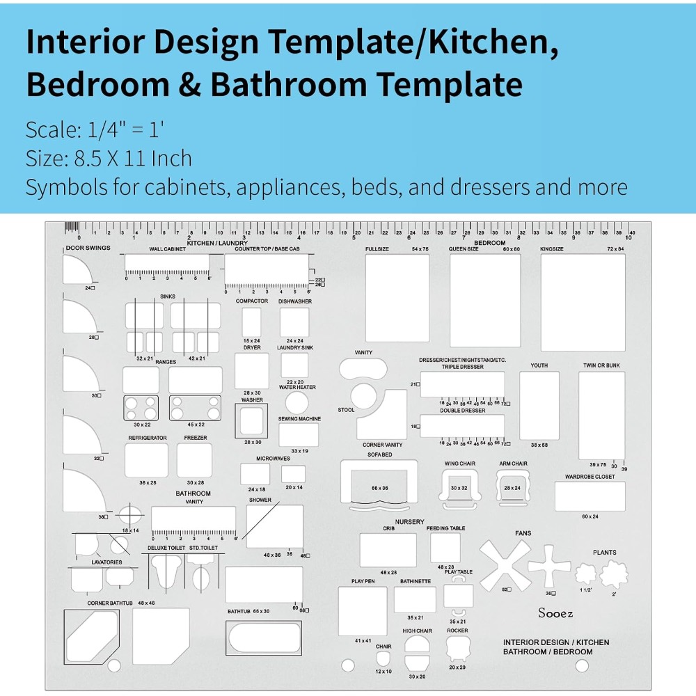 مجموعة قوالب رسم معمارية من 3  - مراجعة Interior Design Layout وسعره