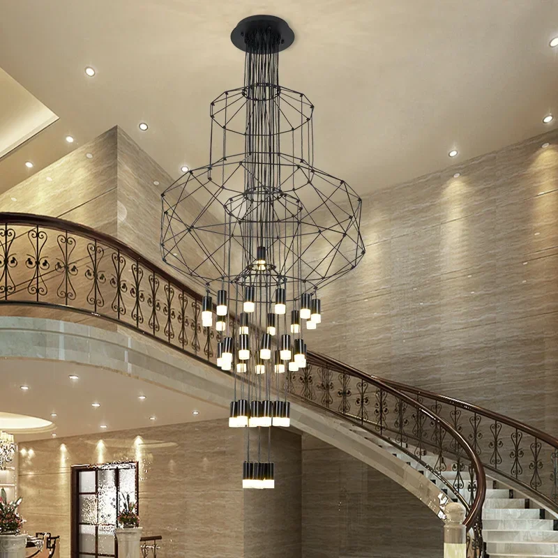ثريا LED عصرية إبداعية للدرج،  - مراجعة Interior Design Years Of Study وسعره