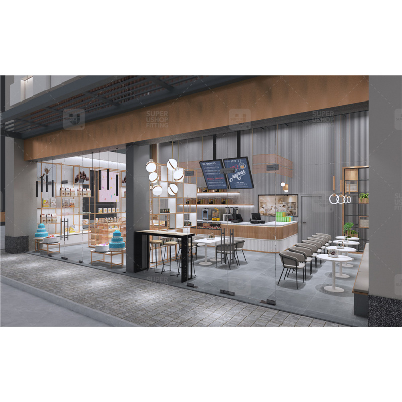 تصميم داخلي مخصص لمحل حلويات ف - مراجعة Interior Design Of Cafe وسعره
