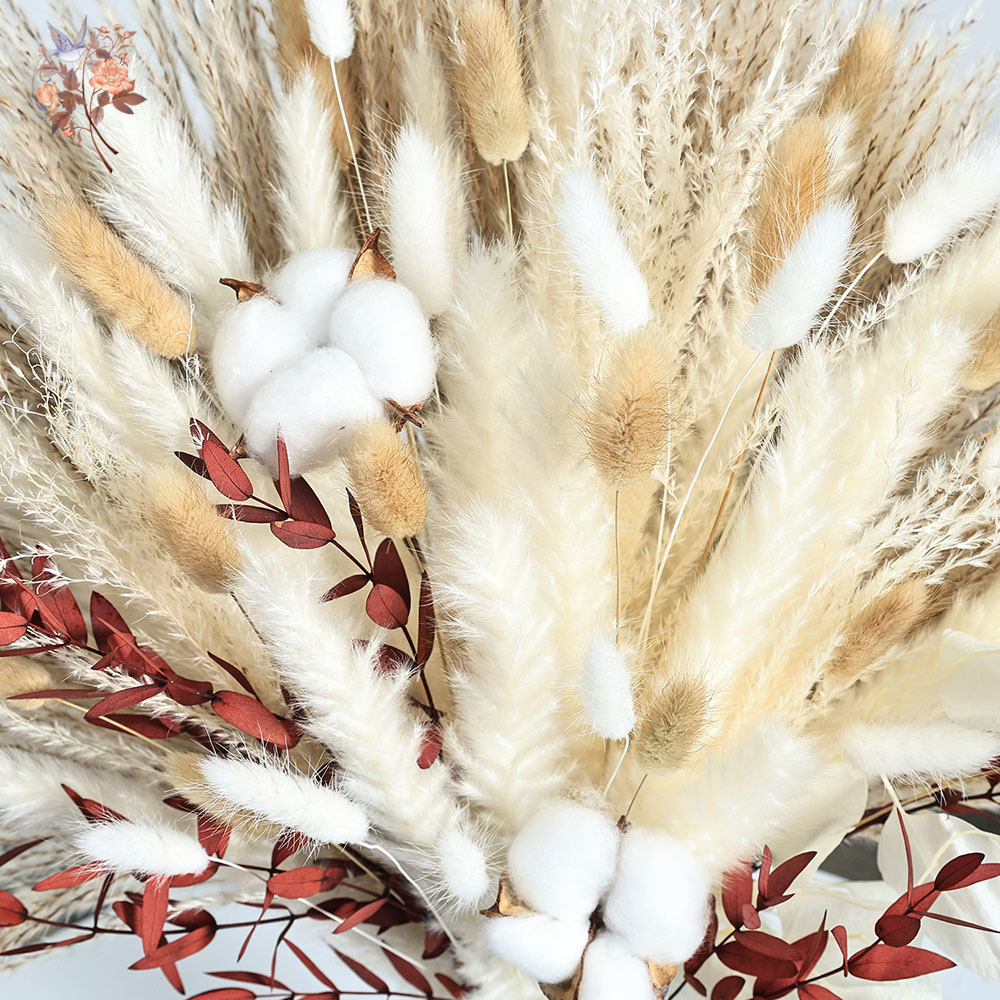 70 قطعة باقة زهور بامباس المجف - مراجعة Dried Pampas Bundle وسعره