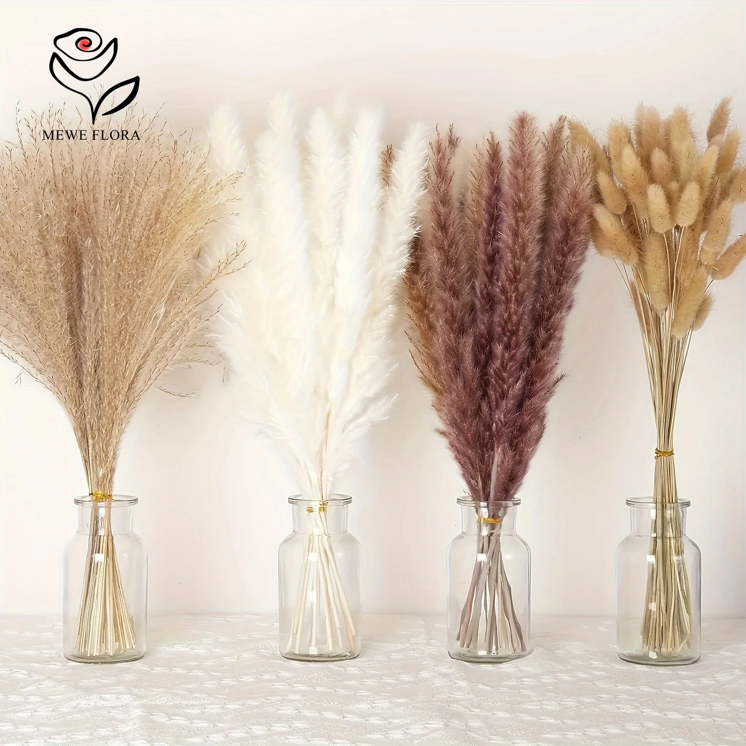 200 قطعة بامباس المجففة ذيول ا - مراجعة Dried Pampas Bundle وسعره