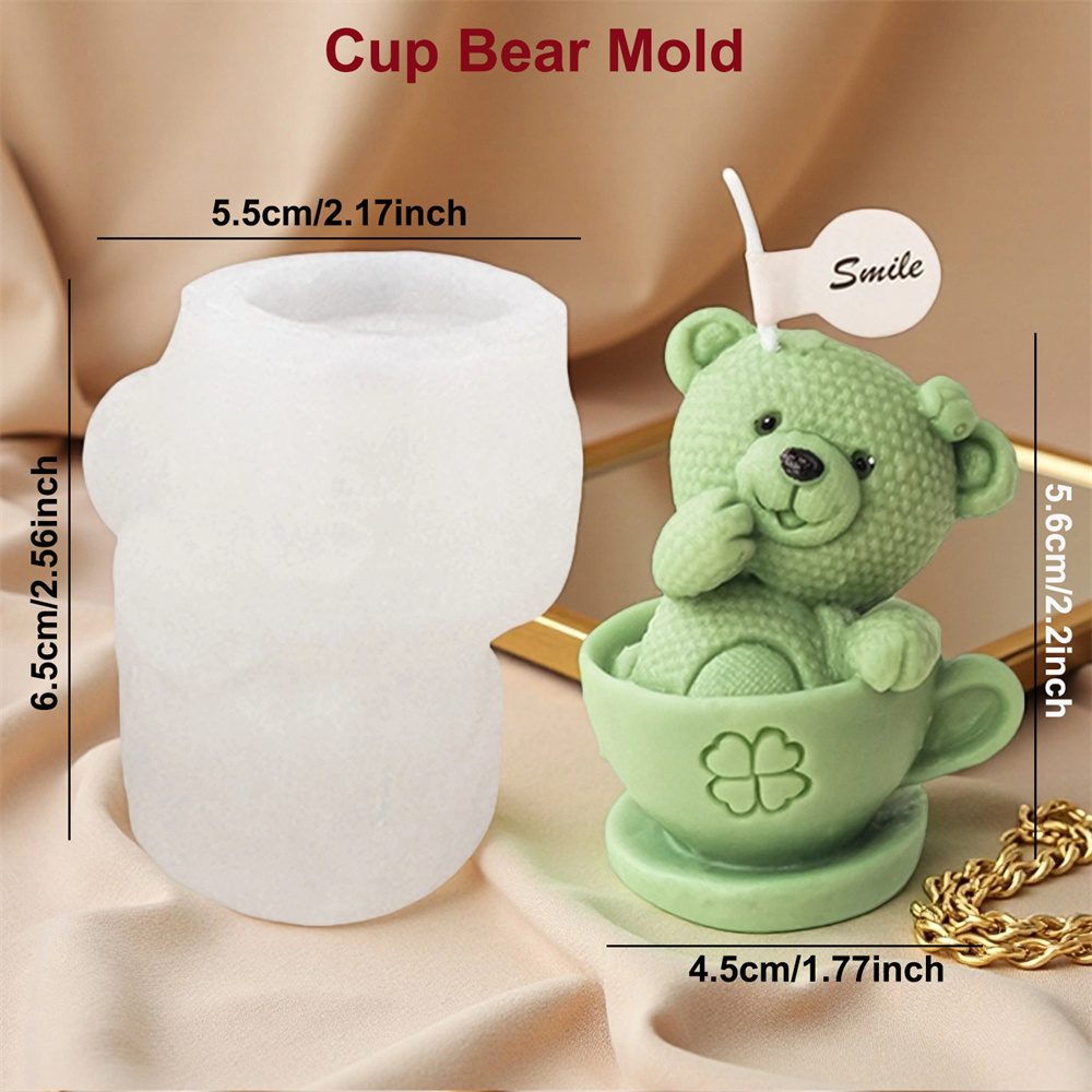 دمية دب في كوب قالب من السيليك - مراجعة Ceramic Candle Vessel وسعره
