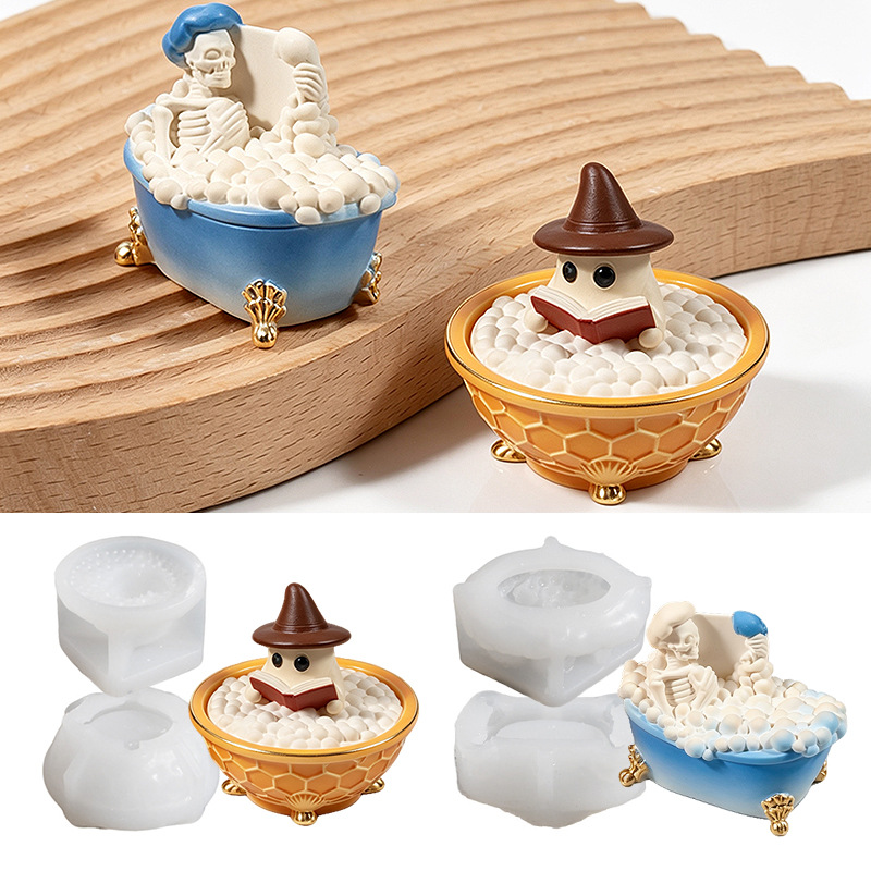 قالب سيليكون على شكل هيكل عظمي - مراجعة Ceramic Candle Vessel وسعره
