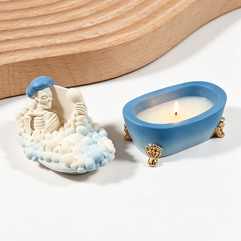 قالب سيليكون على شكل هيكل عظمي - مراجعة Ceramic Candle Vessel وسعره